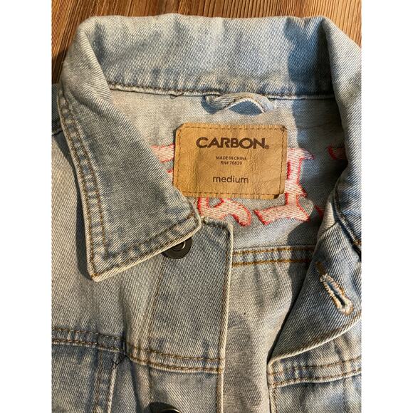 Embroidered Carbon Denim Jacket - Picture 5 of 8